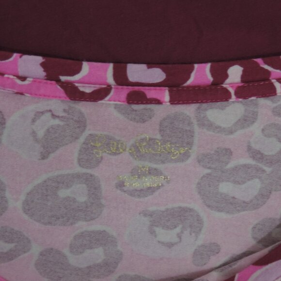 LILLY PULITZER LUXLETIC Top & Leggings Set sz M/L Pink & Wine - Picture 6 of 16